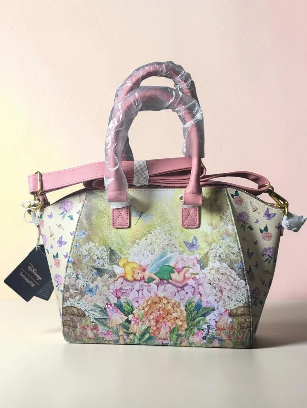 Loungefly Disney Tinker Bell Flower Nap Floral Satchel Bag Nwt